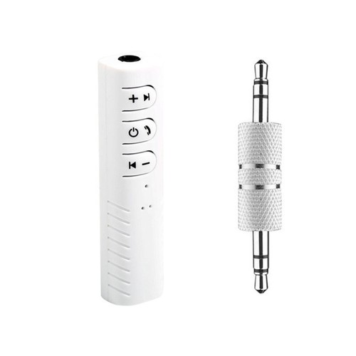Weiß Aux 3.5mm Klinkenkabel Auto Kit Audio Bluetooth Empfänger Headset Call Teil - Bild 3 von 5