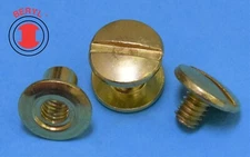 Brass Binding Post & Matching Screw #8-32 X 1/4" OPEN 10sets