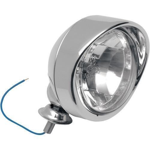 Chrome Visor Spotlights (Pair) Highway Lights E-Mark 4 inch Diameter Spot Lights - Picture 2 of 4