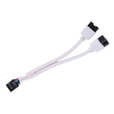 USB 2.0 9Pin to Dual9Pin Shielded Cable for Enhanced Stability 15CM
