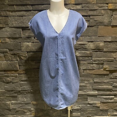 Aritzia TNA Denim Mini Dress Pockets V-Neck Country Cowgirl Western  Festival | eBay