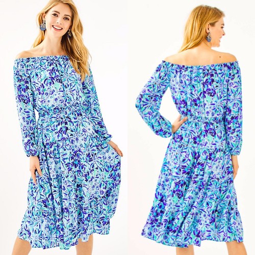 Lilly Pulitzer Jennie Midi Dress Iris 