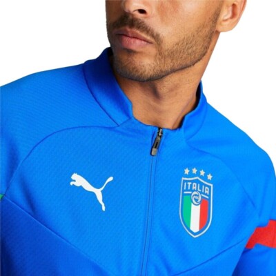New M Puma FIGC Italy National Team 1/4 Zip Training Top World Cup