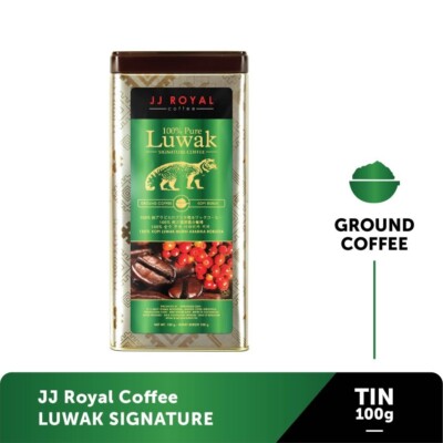 Luwak Coffee Signature Ground - JJ Royal Luwak Coffee Tin 100g US