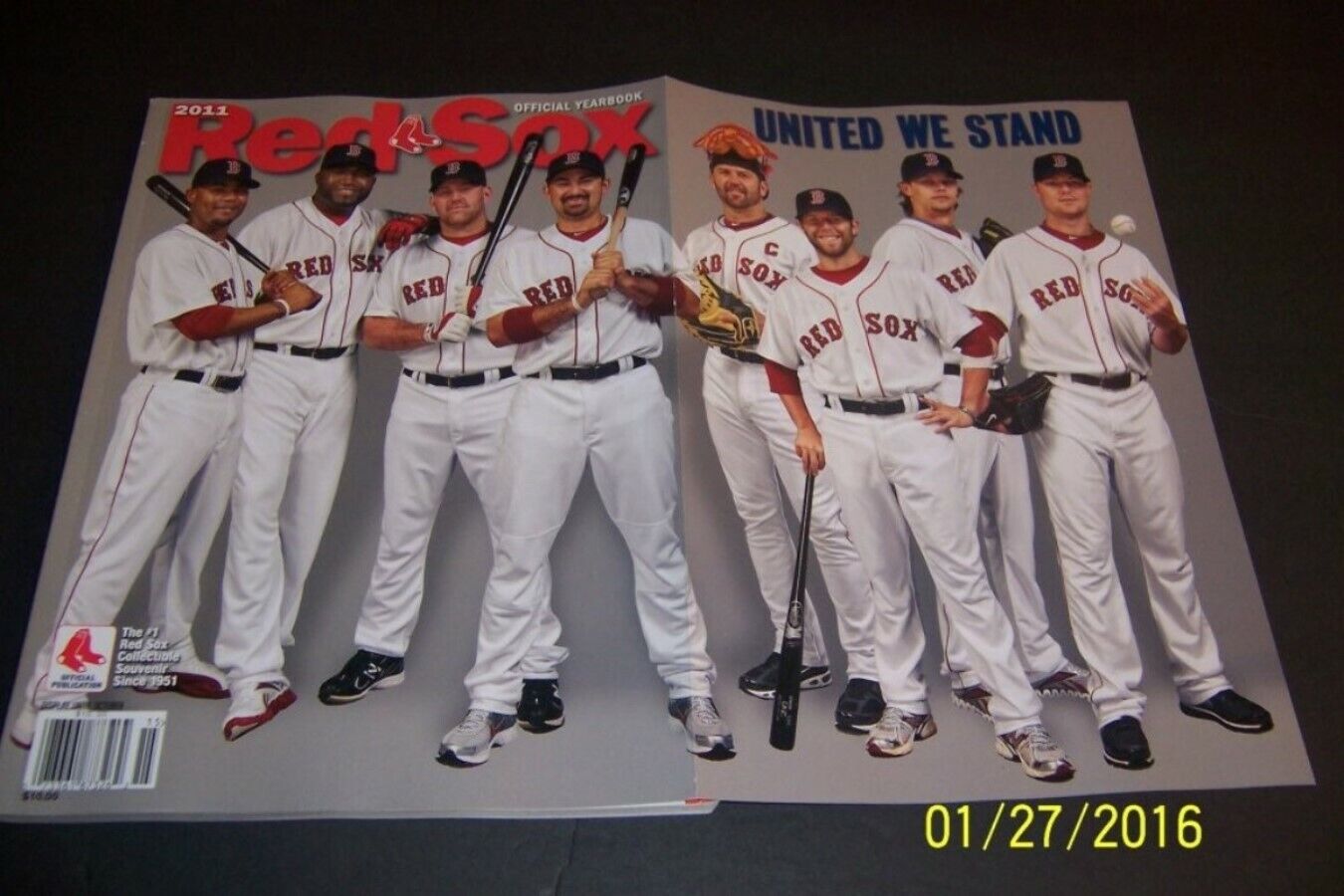 2011 BOSTON RED SOX Official Yearbook DAVID ORTIZ Kevin YOUKILLI