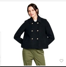 Nili Lotan X Target Cropped Pea Coat - Navy Blue. Nwt Size Medium 