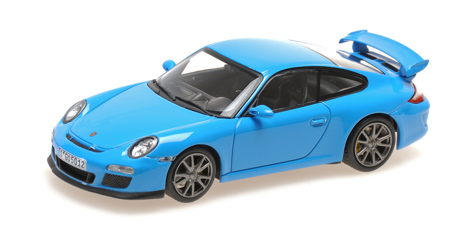Minichamps 400068025 1:43 Porsche 911 GT3 Type 997, Miami Blue, 2009 - Sport Aut
