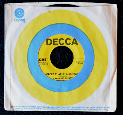 MAGARET BRIXEY-BEFORE CHARLIE COMES HOME / CAPTAIN ROSIE-1971-NOS-YELLOW PROM0