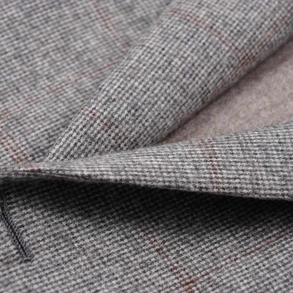 NUEVO CON ETIQUETAS $3295 D'AVENZA Abrigo Deportivo Lana-Cachemira Pata de Gallo Construcción Suave 40 R Foto 3 de 4