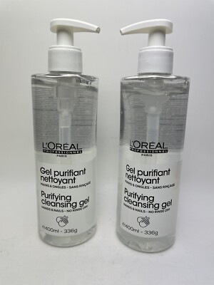  Loreal Purifying Cleansing Gel Hand & Nails 2x400ml   L Oréal   NEU   Handgel