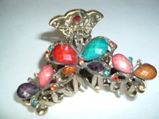 JEWELED BUTTERFLY HAIR CLAW CLIP NWT