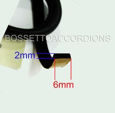 Accordion Bellows Gasket Tape Balgdichtung 3.4 METERS 133.5" 6x2 mm 