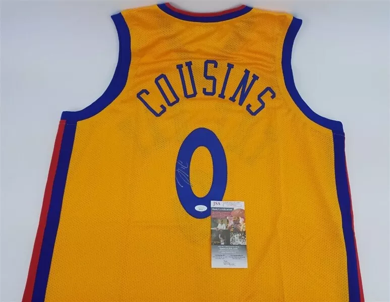 sorpresa Antemano Una vez más DeMarcus Cousins Signed Golden State Warriors &#034;The Bay&#034; Yellow  Jersey (JSA COA) | eBay