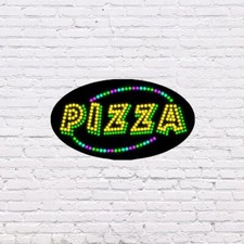 LED Pizza  Light-up Sign  15"H x 27"W x 2"D