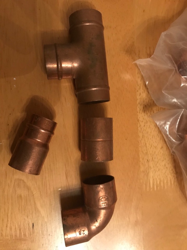 copper pipe fittings 4228 mm solder , compression job lot eBay
