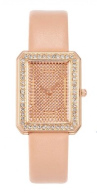Fabulous Ladies Rose Toned, Quartz Movement, Jewelry Box Dial Design Peach Watch