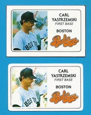 YAZ LOT 2) SQUARE CORNER PROOF 1981 PERMA GRAPHICS CREDIT YASTRZEMSKI CARL TPHLC