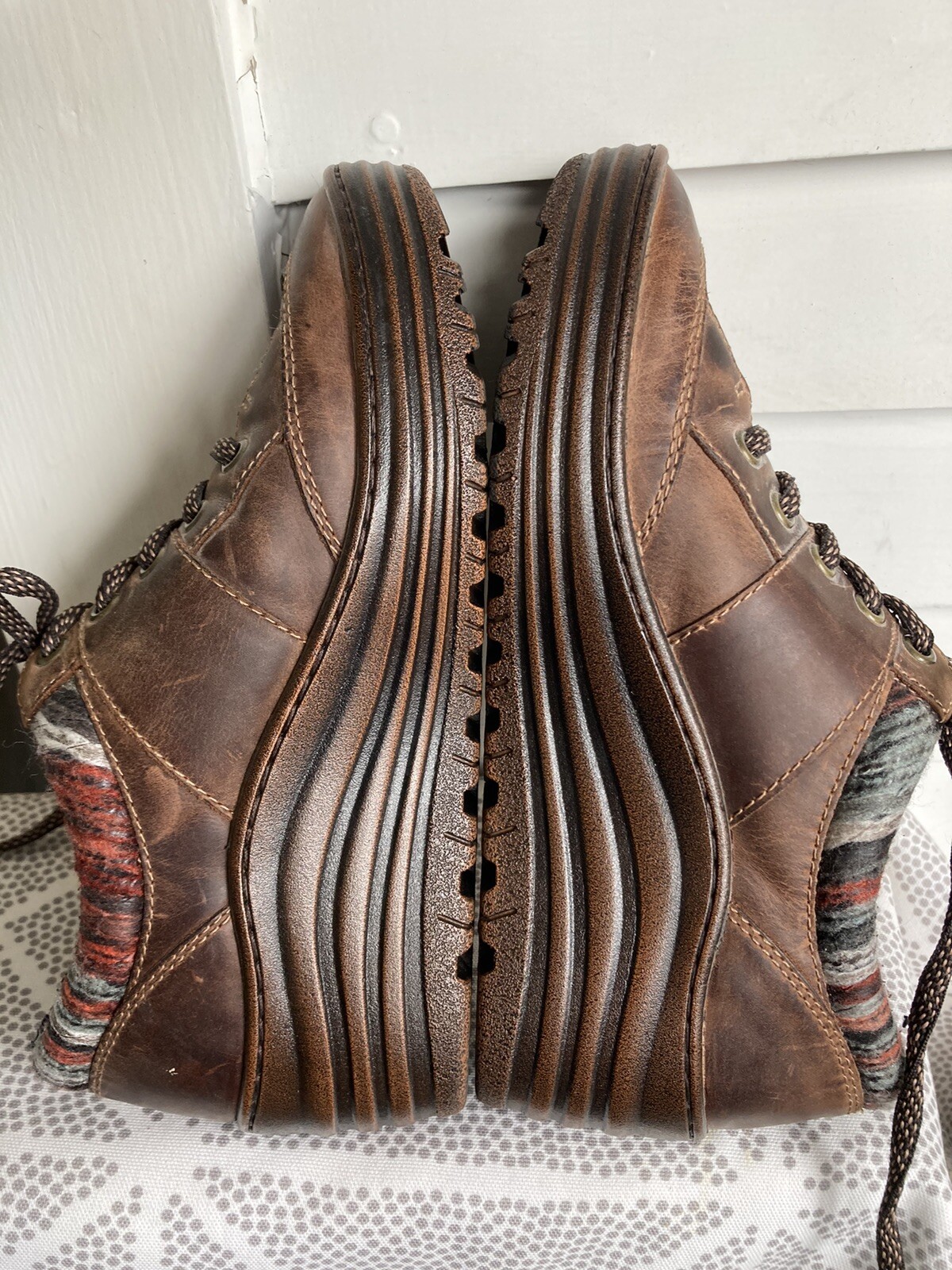 SAOLA Scarpe stringate BIONICA donna taglia 8M pelle marrone Oxford suola a strappo comode GERVAIS