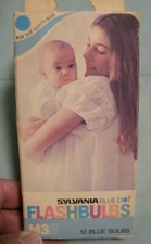 Vintage Sylvania Blue Dot Flash Bulbs For Film Camera Flash Guns Package of 12