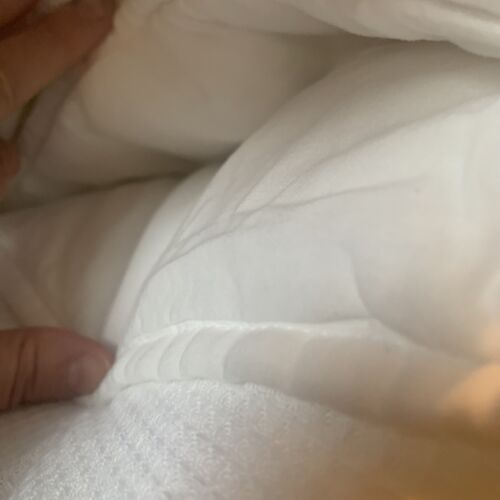 Pottery Barn European Linen Cotton Waffle Weave Quilt King / Cal King White NWT - Picture 5 of 11