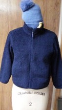 Uniqlo blue Shaggy Fuzzy Kids Jacket Size 7-8