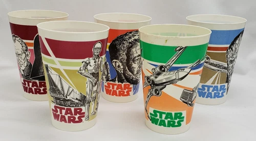 Star Wars Plastic Tumbler Cups Coca-Cola 1979 Vintage
