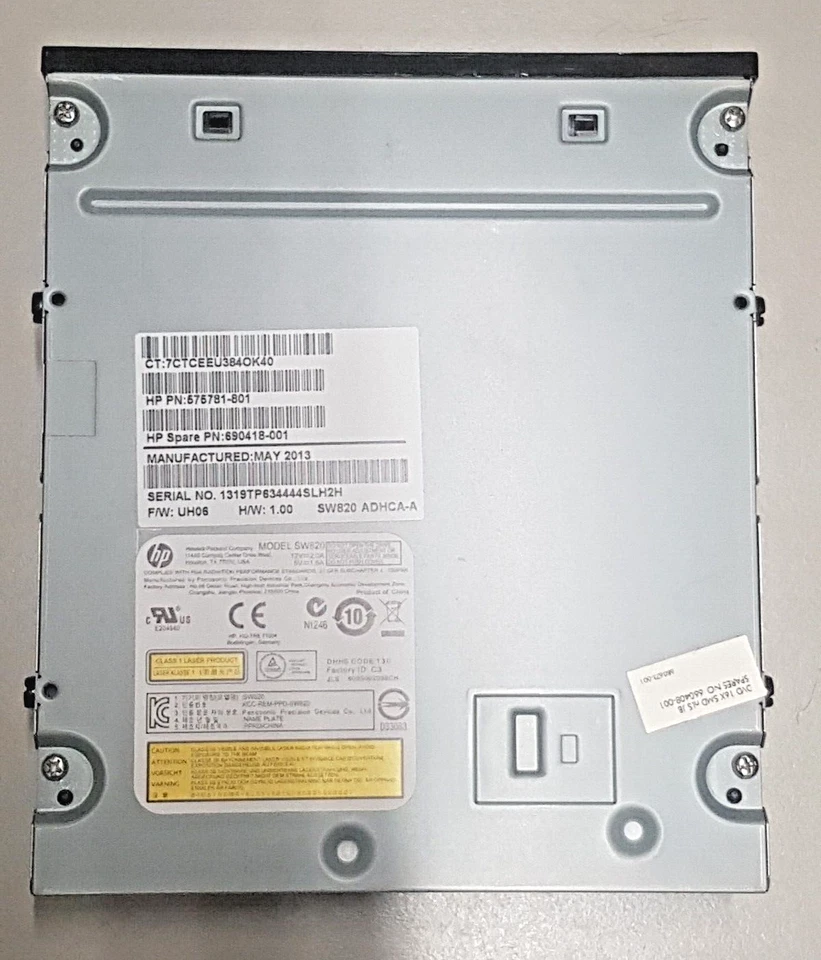 HP SATA SW820 DVD Rewritable 16x Pn 575781-801 5.25 " Internal Drive Black - Image 2 of 2