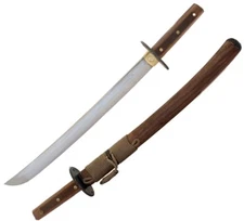 Condor Kondoru Wakazashi 17" Walnut Textured Grip Handle 60904 CTK1013-16.75HC