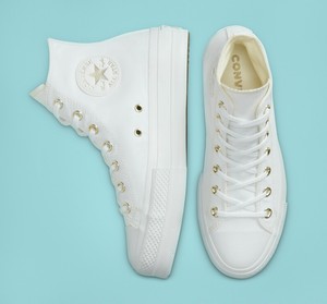 gold platform converse