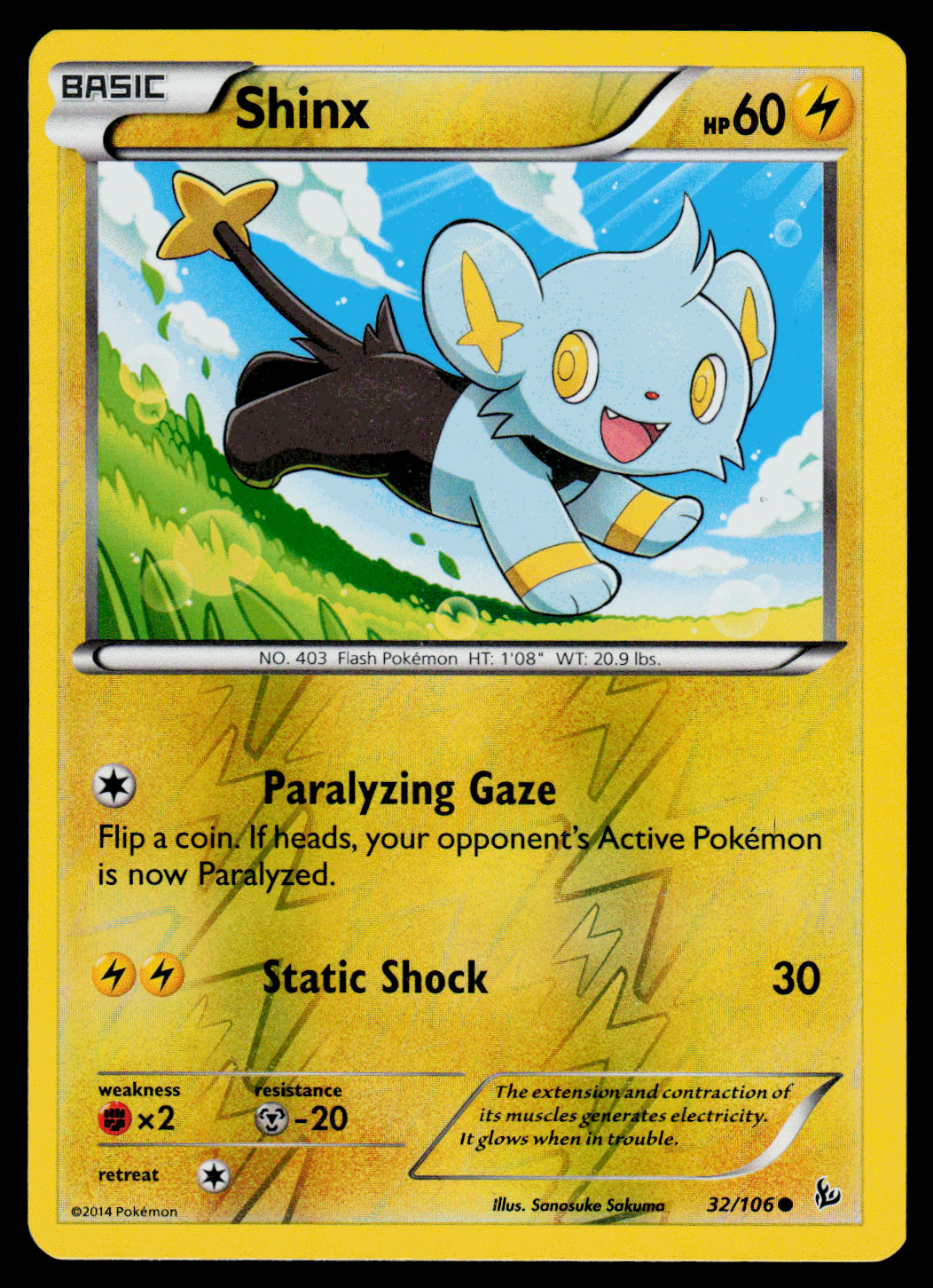 Pokemon - XY - Flashfire Shinx 32/106 Reverse Holo - NM