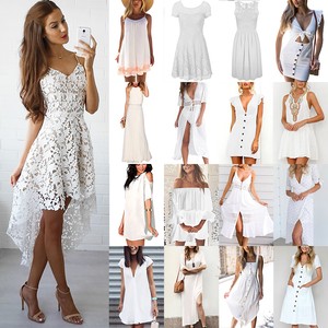 white beach party dress