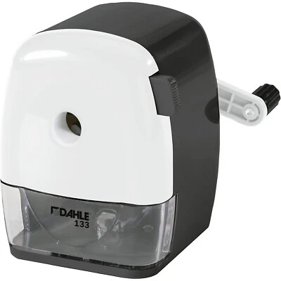DAHLE Bleistift Spitzmaschine 133 schwarz weiss mit Spitz Stop Klemme Stahlfräse