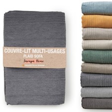 Couvrelit MultiUsages Plaid Canape CouvreLits Blancs, Housse de Canapé Résist...