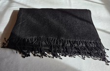 Black Pashmina Soft, Warm Shawl Wrap Scarf Fringe, Travel, Anytime 27"x 82"