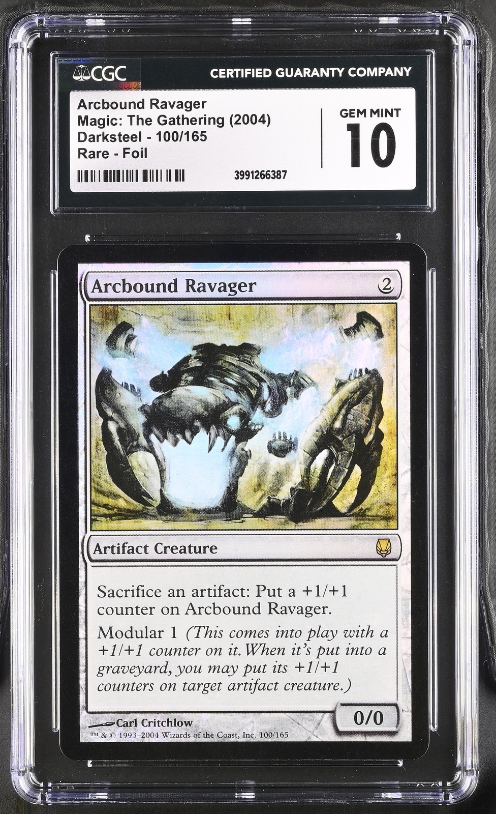 ARCBOUND RAVAGER Darksteel Foil Rare CGC 10 MTG [Nostalgium]