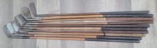 10 Antique Vintage 1920's Interesting Many Lofts Hickory Wood Shaft Golf Clubs
