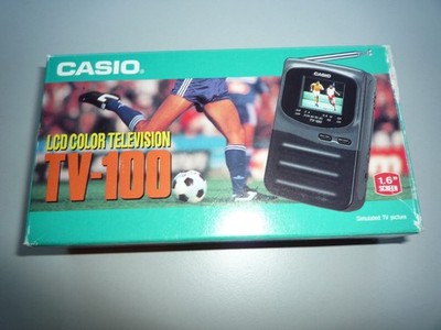 VERPACKUNG CASIO LCD Pocket Color Television TV-100 - Nur Karton!