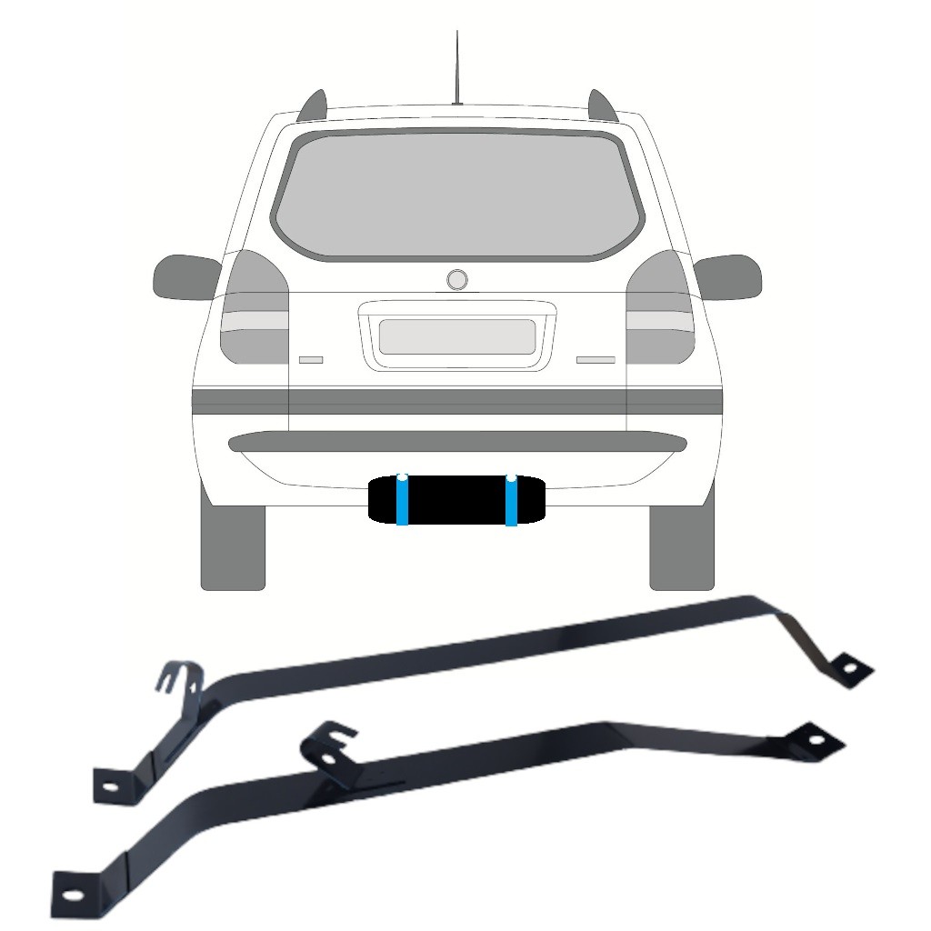 Fuel tank straps for Opel Zafira A 1999-2005