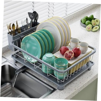 Dish Drying Rack - Space-Saving Dish Rack,Dish Racks for Kitchen Counter with 