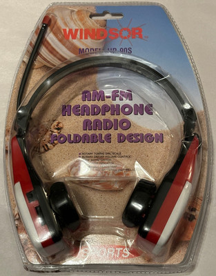 Vintage Windsor Foldable Design HP-90S AM/FM Headphone Radio (Red) *NEW*
