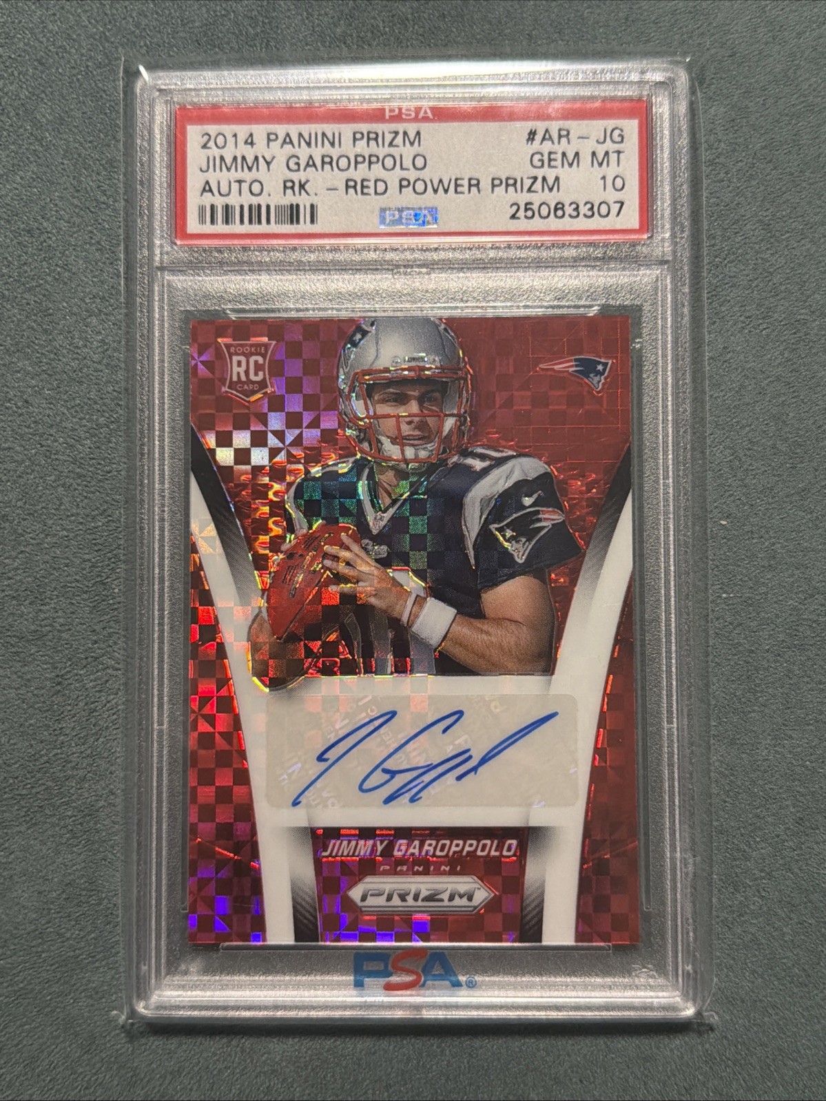 Jimmy Garoppolo Panini Prizm Autograph Rookies #ARJG Red Power Prizm