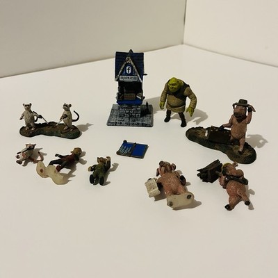 McFarlane Shrek Figure Lot Loose Mini Figures 3 Blind Mice Pigs READ