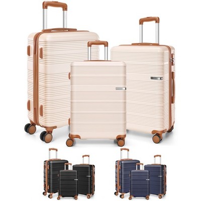 Luggage Sets 3 Piece, Suitcases with Wheels, Hardshell Suitcase Set, PC+ABS NEW/