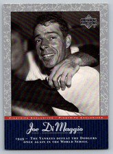 2001 UD Pinstripe Exclusives  Joe DiMaggio JD39