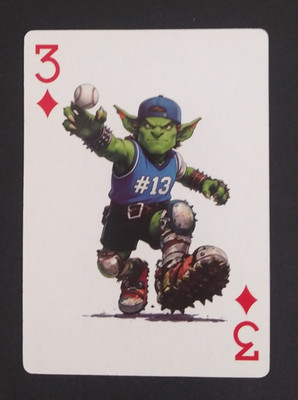 Goblin Sport Theme Playing Card 3 Diamonds
