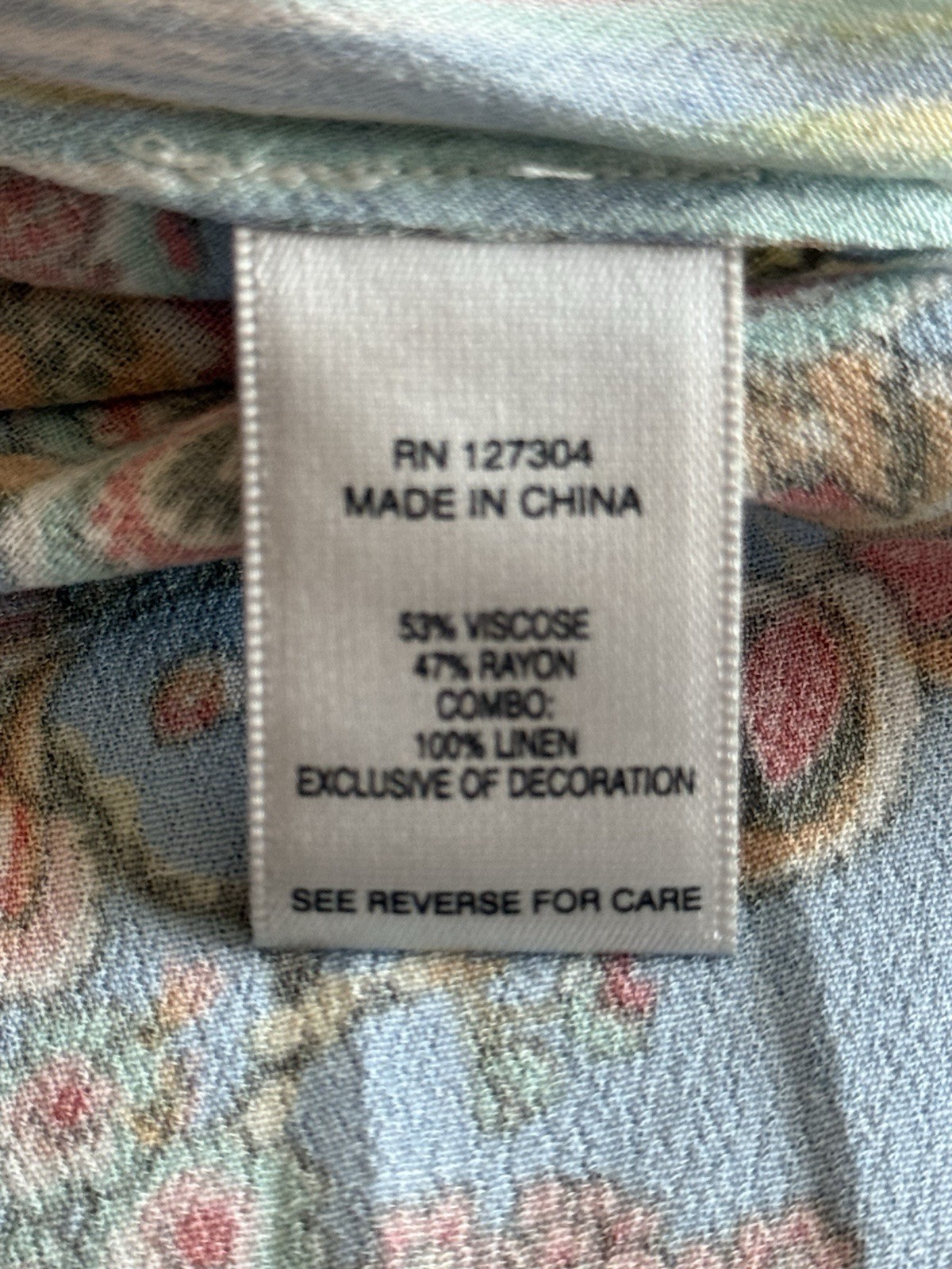 JOHN MARK Patchwork Floral Print Roll Tab Sleeves… - image 12