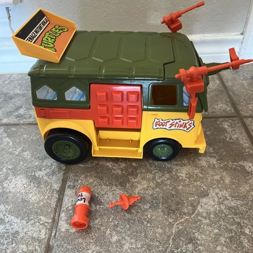 Vintage 1989 Teenage Mutant Ninja Turtles TMNT Party Wagon Van Bus - Incomplete