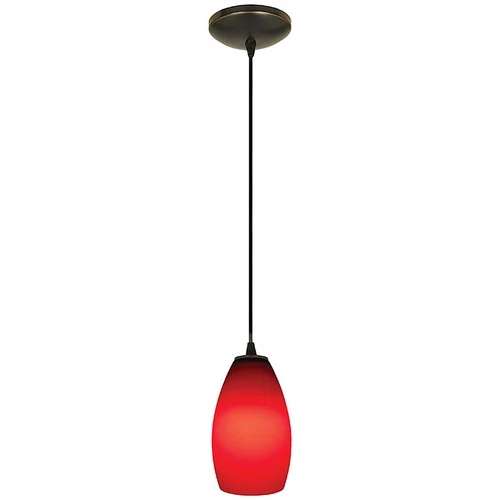 Access Lighting 28012-3C/RED Champagne 1 Light LED Pendant - 5"W - Silver - Picture 3 of 9
