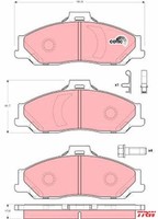 TRW GDB3353 Bremsbelagsatz FüR Scheibenbremse Bremsbelagsatz BremsbeläGe