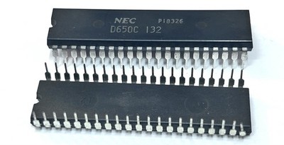 NEC D650C Vintage Japan DIP-40 CPU Controller IC Lot of 2 NOS Old